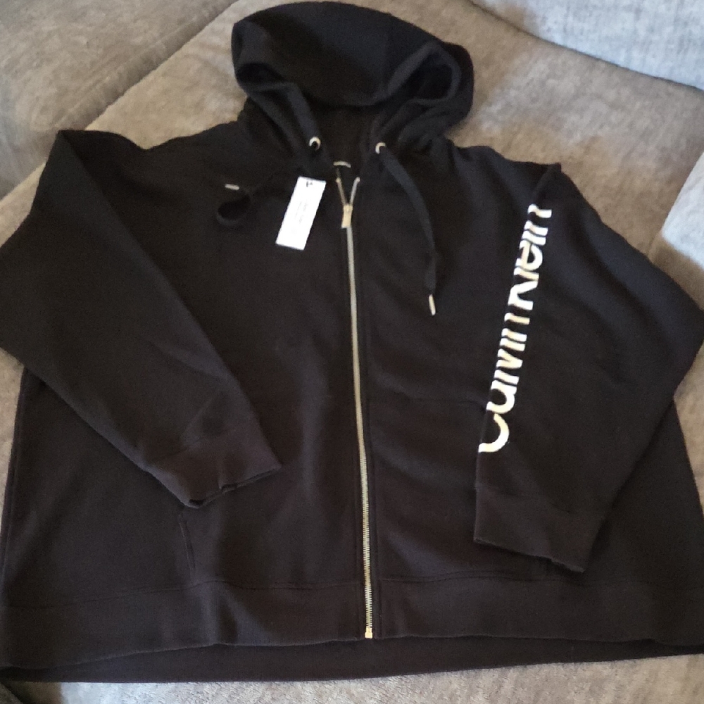 Calvin Klein Black Hoodie with White Logo
